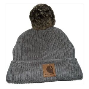 🩶 CARHARTT Pom Cuff Beanie; One Size
